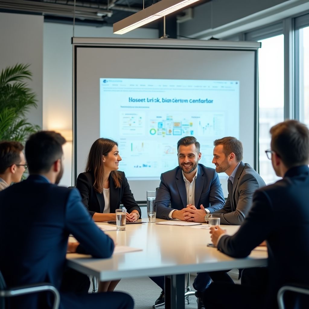 Kurumsal koçluk oturumu sırasında grup çalışması