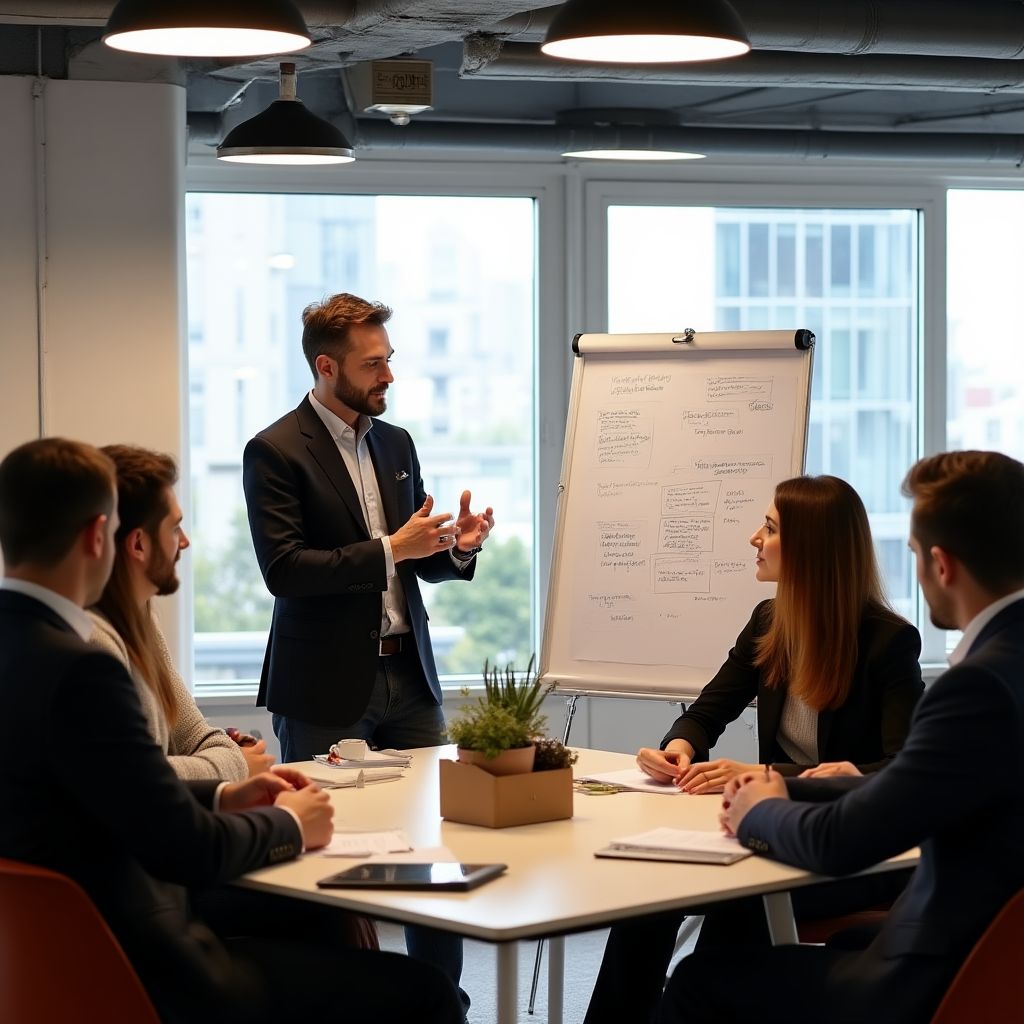 Bir startup ekibiyle grup koçluğu oturumu